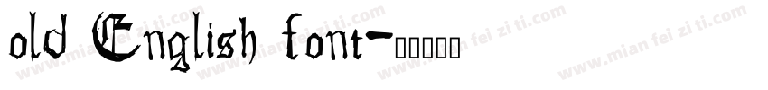 old English font字体转换